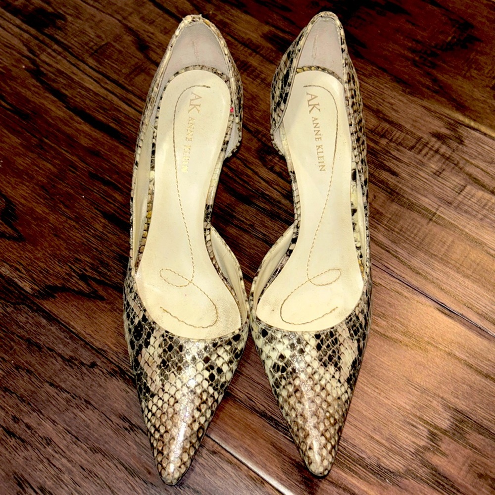 Anne Klein Snake Skin Heels Sz 7m